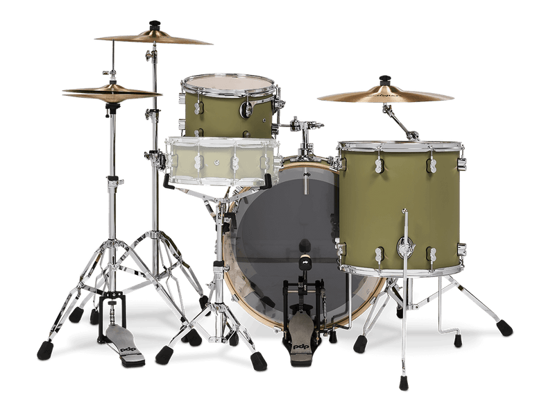 PDP PDCM24RKSO Concept Maple 3-Piece Rock Shell Pack Finish Ply (Satin Olive)