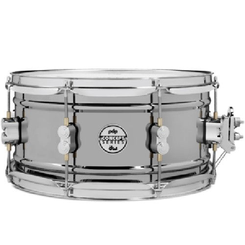 PDP PDSN6513BNCR Concept Metal Dual-Beaded Snare Drum (Black Nickel) - 6.5" x 13"