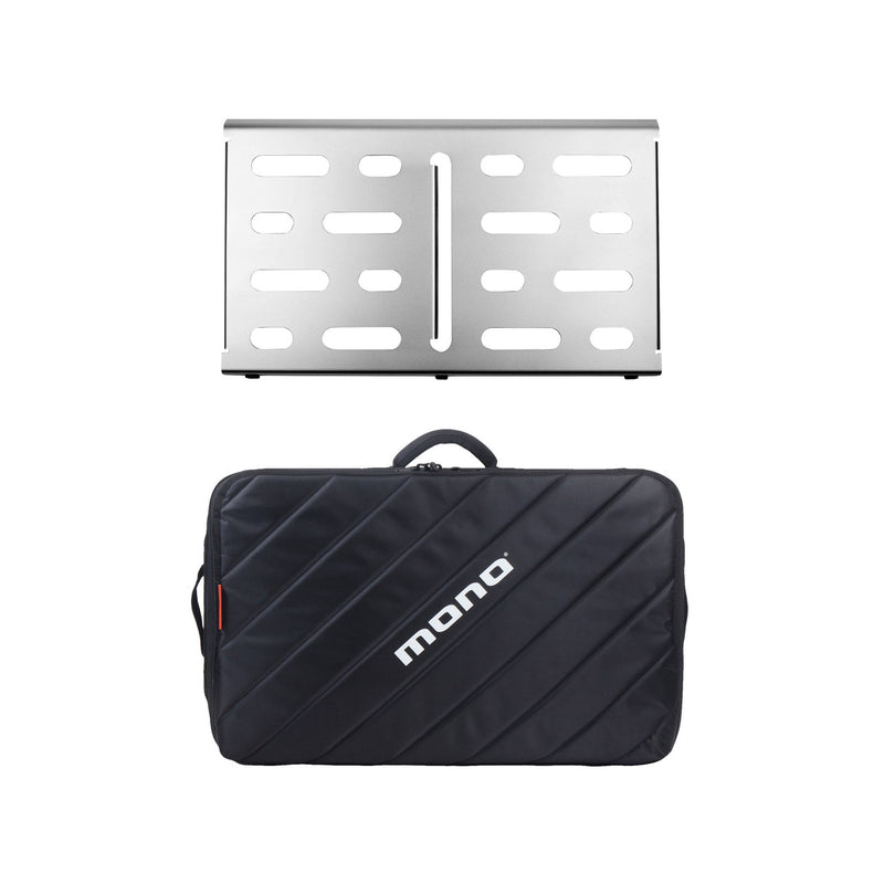 Mono Bundle Medium Silver Pedalboard with MONO Club Case (Silver)