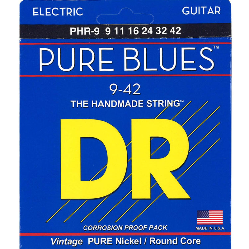 DR Handmade Strings PHR-9 Pure Blues Electric Guitar Strings - Light (9-42)