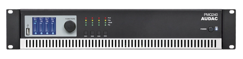 Audac PMQ240 WaveDynamic Quad-Channel 70/100v Power Amplifier