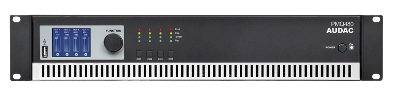 Audac PMQ480 WaveDynamics Quad-Channel 70/100V Power Amplifier
