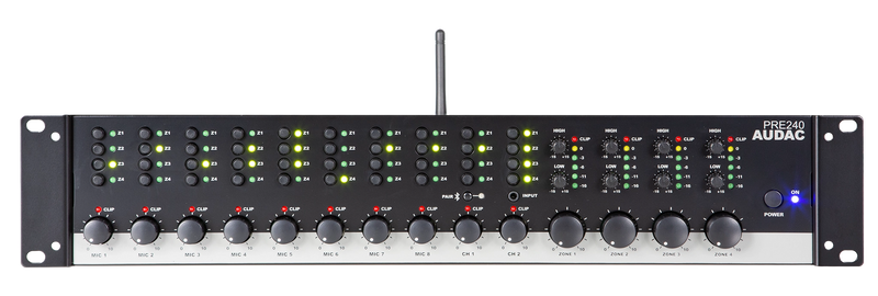 Audac PRE240 Four Zone 10 Channel Stereo Preamplifier