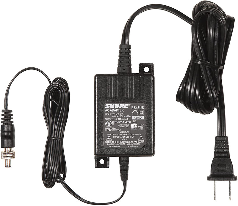 Shure PS43US Alimentation 15 V CC pour récepteurs sans fil Shure