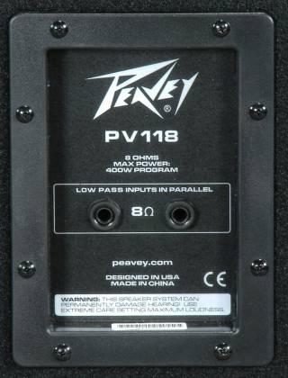 Peavey PV-118 Single 400W Passive Subwoofer - 18"