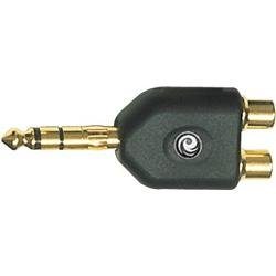 Planet Waves PW-P047F Male 1/4" Stereo To Female RCA Adapter - Red One Music