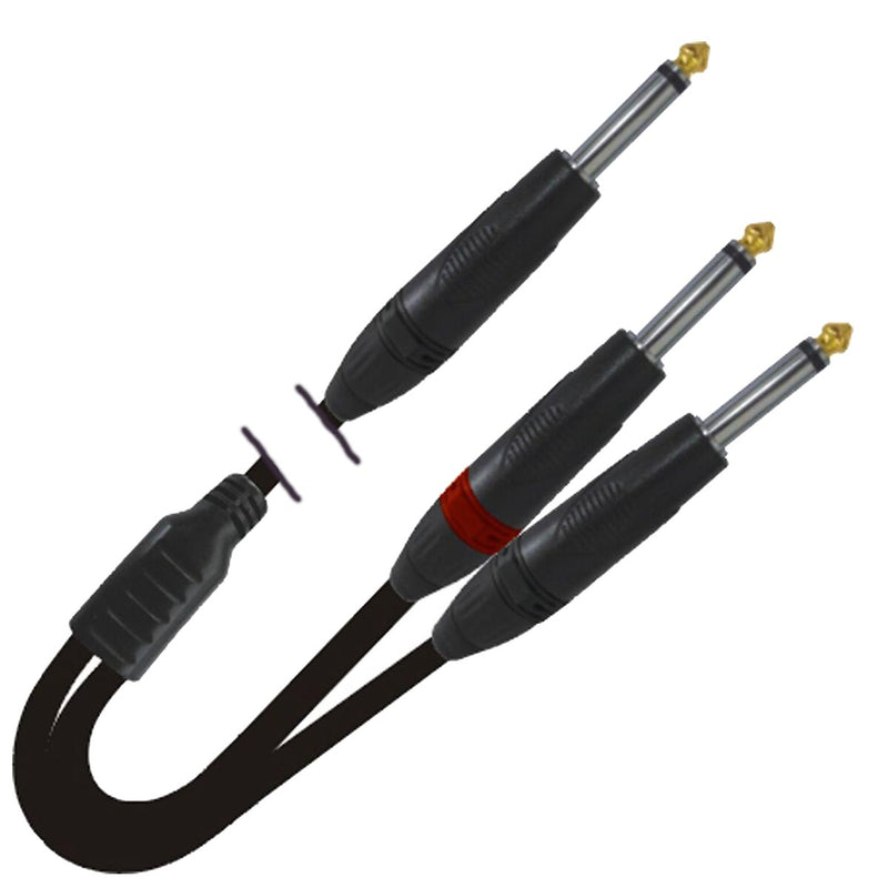 ProX XC-PYP10 1/4" TS-M to Dual 1/4" TS-M High Performance Audio Cable - 10 Ft.