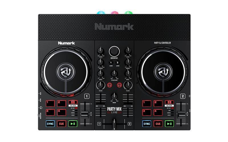 Numark PARTY MIX LIVE DJ Controller w/ Built-In Light Show & Speaker