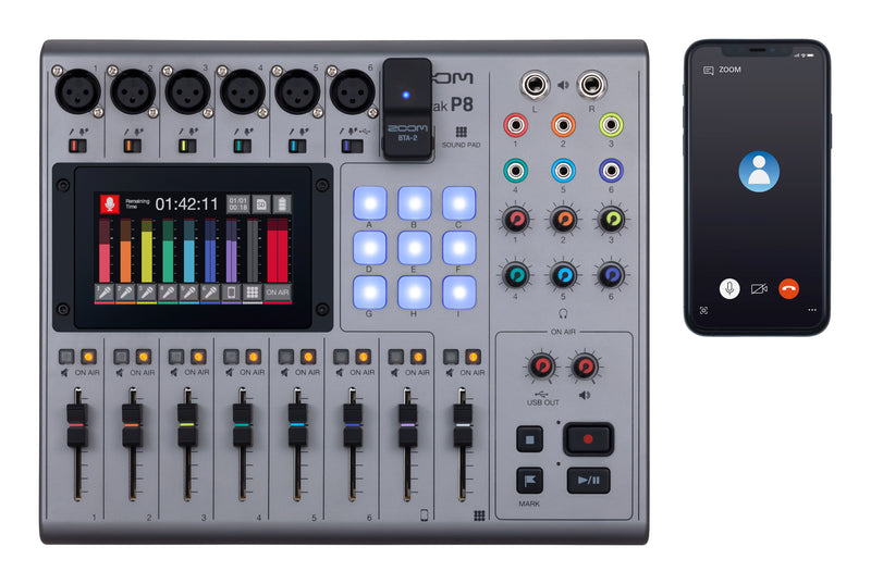 Enregistreur de podcast Zoom PODTRAK P8 