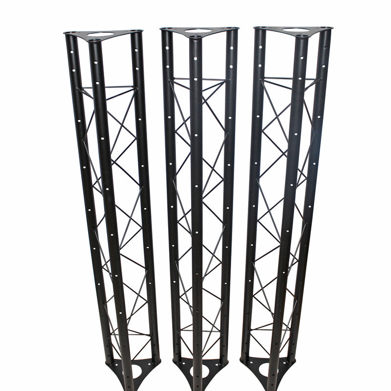 ProX T-LS35C-TRUSS Set of Three 5ft Universal Lighting Stand Triangle Truss Sections