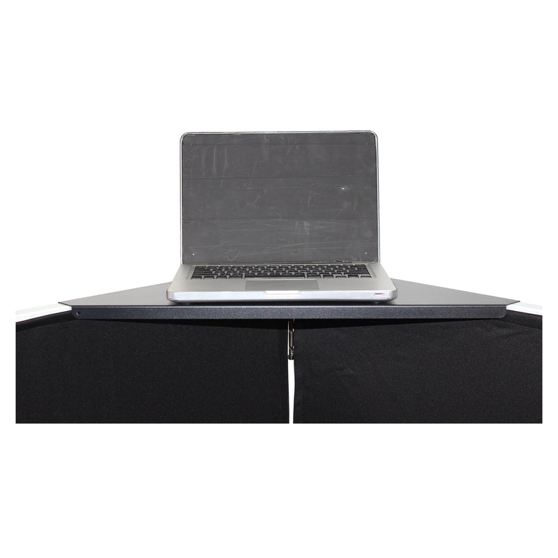 ProX XF-CSBX2 Universal Set of Aluminum Corner Shelves for DJ Facades (Black)