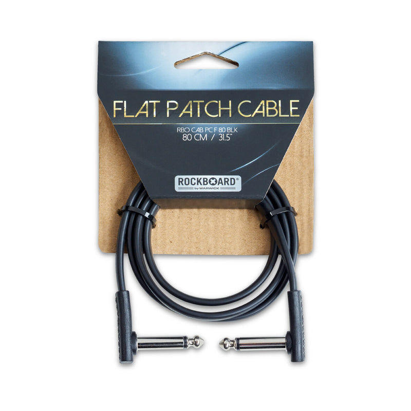 Rockboard RBO CAB PC F 80 BLK Câble de patch plat - 80 cm / 31 1/2 "
