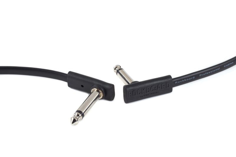 RockBoard RBO CAB FL 300BLK AA Flat Instrument Cable, Angled / Angled - 300 cm / 118 7/64"