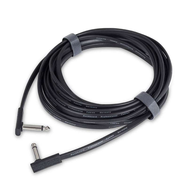 RockBoard RBO CAB FL 600BLK AA Flat Instrument Cable, Angled / Angled - 600 cm / 236 7/32"