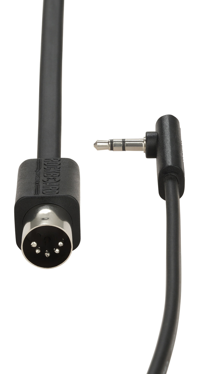 RockBoard RBO CAB F TMA 150 BK Flat TRS to MIDI Cable, TRS-MIDI Type A - 150 cm / 59 1/16"