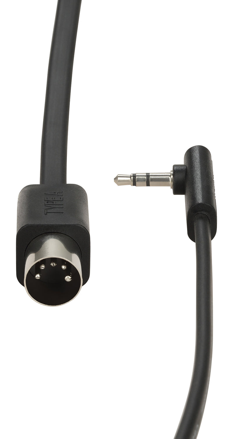 RockBoard RBO CAB F TMA 60 BK Flat TRS to MIDI Cable, TRS-MIDI Type A - 60 cm / 23 5/8"