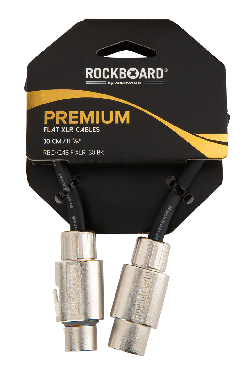 RockBoard RBO CAB F XLR 30 BK Flat XLR Cable - 30 cm / 11 13/16"