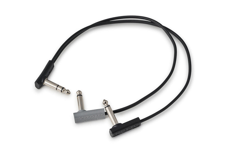 RockBoard RBO CAB F Y 30 BK Flat Patch Y-Splitter Cable - 30 cm / 11 13/16" (Black)
