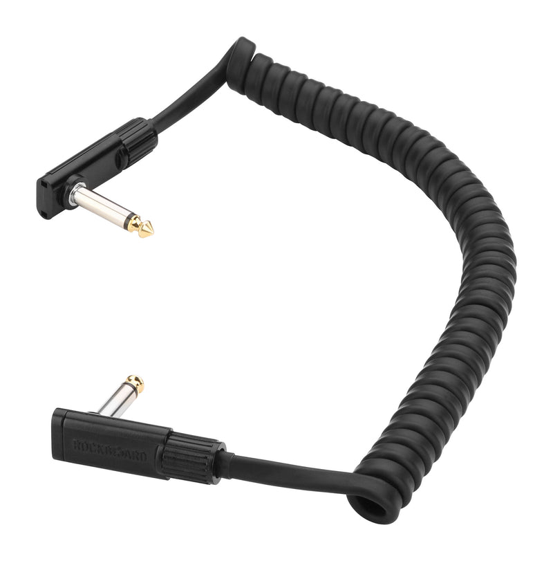 RockBoard RBO CAB PC F 150 CC Black Coiled Series Flat Patch Cable - 150 cm / 59 1/16"