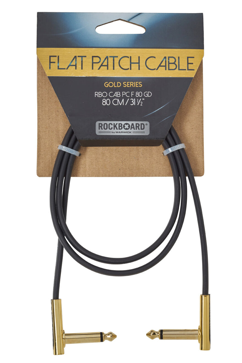 Rockboard RBO CAB PC F 80 GD Gold Series Câble de patch plat - 80 cm / 31 1/2 "