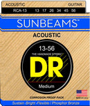 DR Handmade Strings RCA-13 Sunbeam Acoustic Guitar Strings - Medium (13-56)
