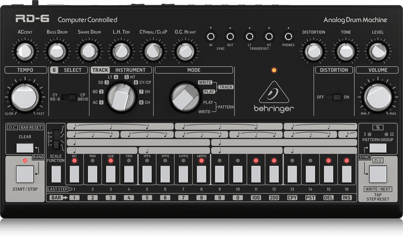 Behringer RD-6-BK Analog Drum Machine - Black