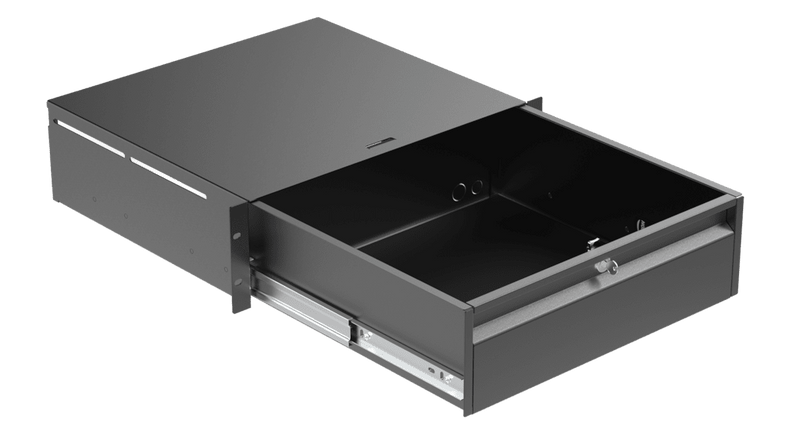 Caymon RD320L/B 19" Rack Drawer For 3 Units With Lock