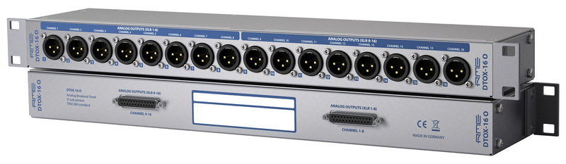 Panneau de dérivation RME DTOX-16 O - 16 sorties XLR vers 2 connecteurs D-Sub