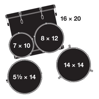 Gretsch Drums RN2-E605-SABB Renown 5-Piece Shell Pack (Satin Antique Blue Burst)
