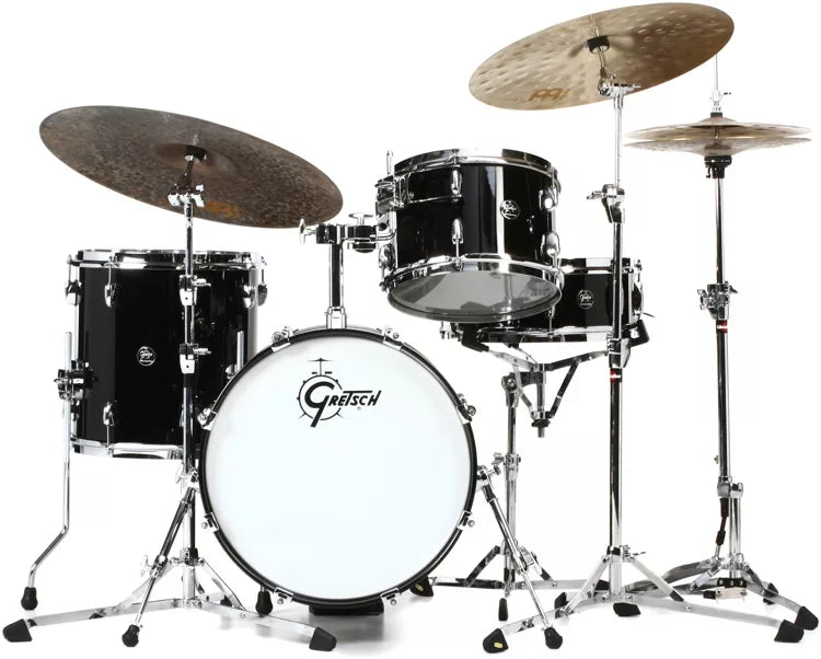 Gretsch Drums RN2-J484-PB 4 pièces (12,14,18,14SN) Shell Pack avec caisse claire (Black de piano)