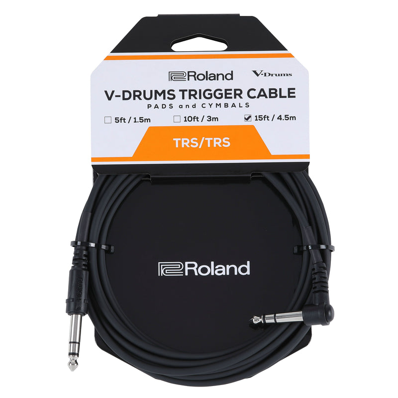 Roland PCS-15-TRA Câble de déclenchement de percussion électronique 1/4 pouce TRS 15ft.