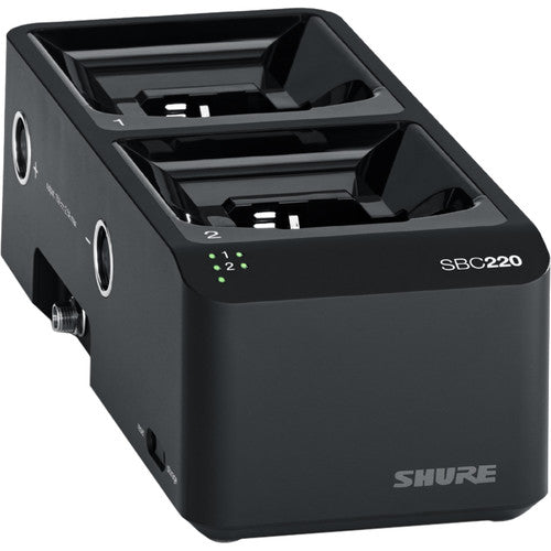 Shure SBC220US Chargeur de batterie en réseau à 2 baies avec alimentation