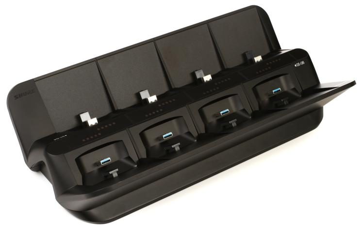 Station de recharge en réseau Shure SBC850US à 8 baies avec alimentation