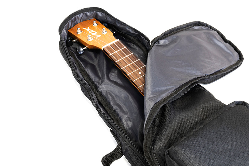 Sequenz SCU60BKBK Étui souple pour ukulélé soprano/concert (noir)