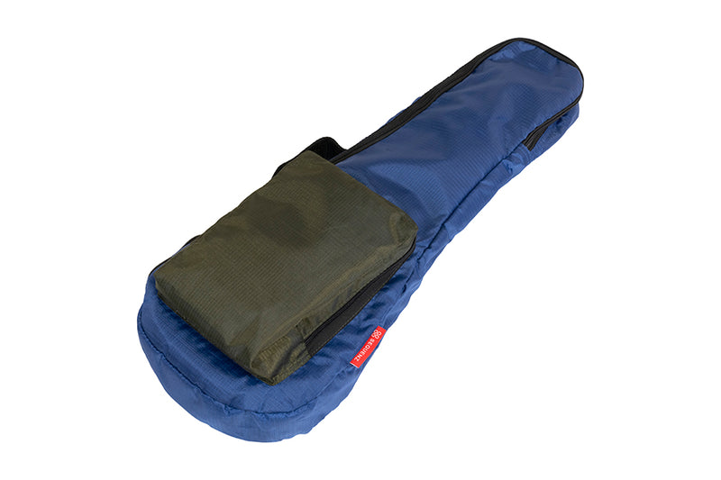 Sequenz SCU60BLGR Étui souple pour ukulélé soprano/concert (bleu avec poche grise)