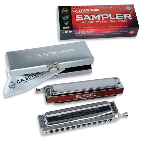 Seydel SH24480/DA Sampler Dual Key Harmonica DA Key