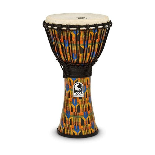 Toca SFDJ-10K Synergy Freestyle Rope Tuned 10" Djembe - Kente Cloth