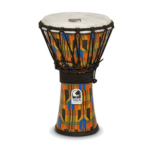 Toca SFDJ-7K Synergy Freestyle Rope Tuned 7" Djembe - Kente Cloth