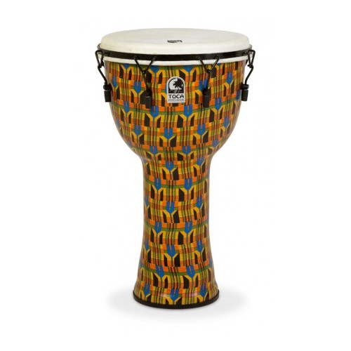 Toca SFDMX-14KB Freestyle Mechanically Tuned 14" Djembe - Kente Cloth