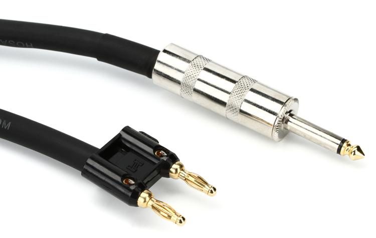 Hosa SKJ-6100BN Speaker Cable 1/4-Inch TS - Banana 100 Feet - Red One Music