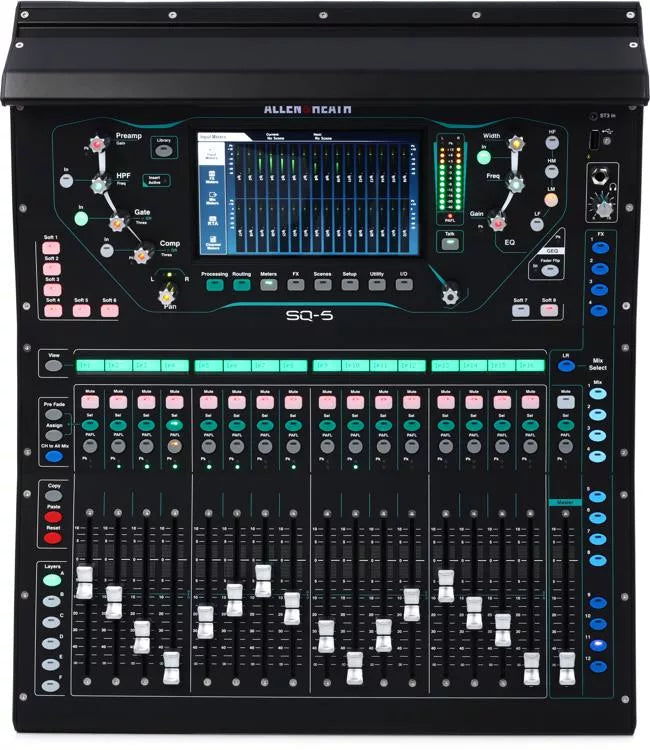 Mélangeur numérique Allen & Heath SQ-5 48 canaux/36 bus avec 16+1 faders motorisés