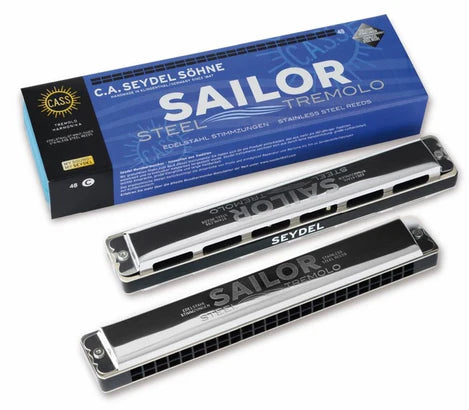 Seydel SH26480/G Sailor Steel Tremolo Richter Harmonica G Key
