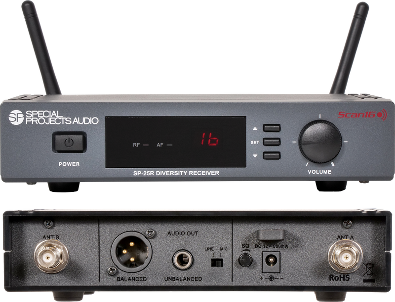 Galaxy Audio SP-25RD1 16 Channel True Diversity Auto Scan Receiver