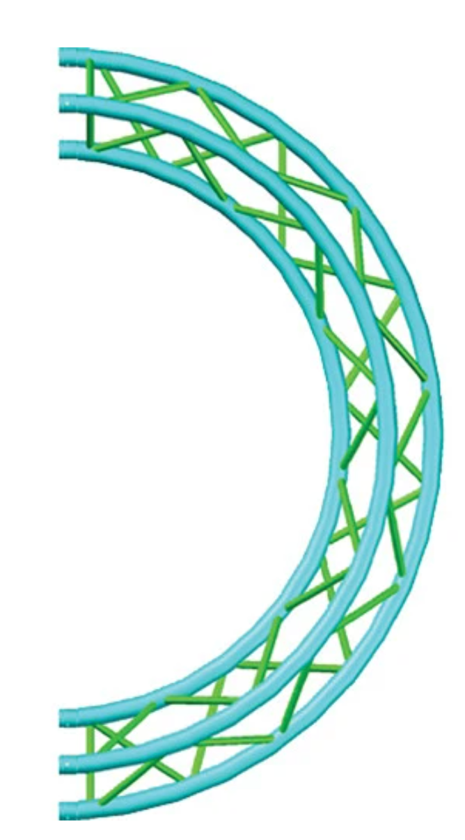 Global Truss F33-TR-C2-180 - Cercle de ferme pour système de ferme triangulaire F33 (6,56')