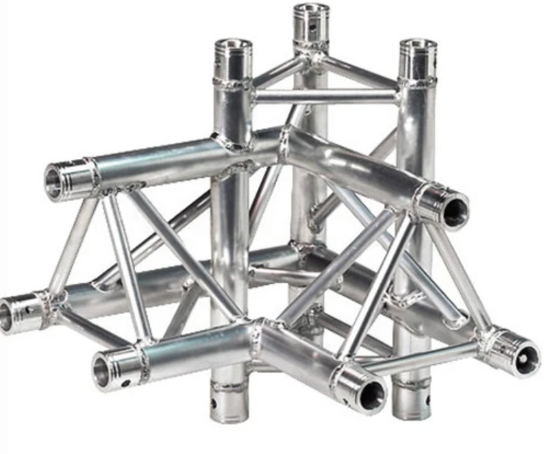 Global Truss F33-TR-4095U/R – Apex à quatre voies 90° vers le haut – Coin droit pour système de ferme triangulaire F33 (1,64')