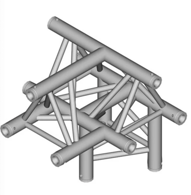 Global Truss F33-TR-4097U - Apex de jonction en T triangulaire à 4 voies de 1,64' pour ferme triangulaire F33