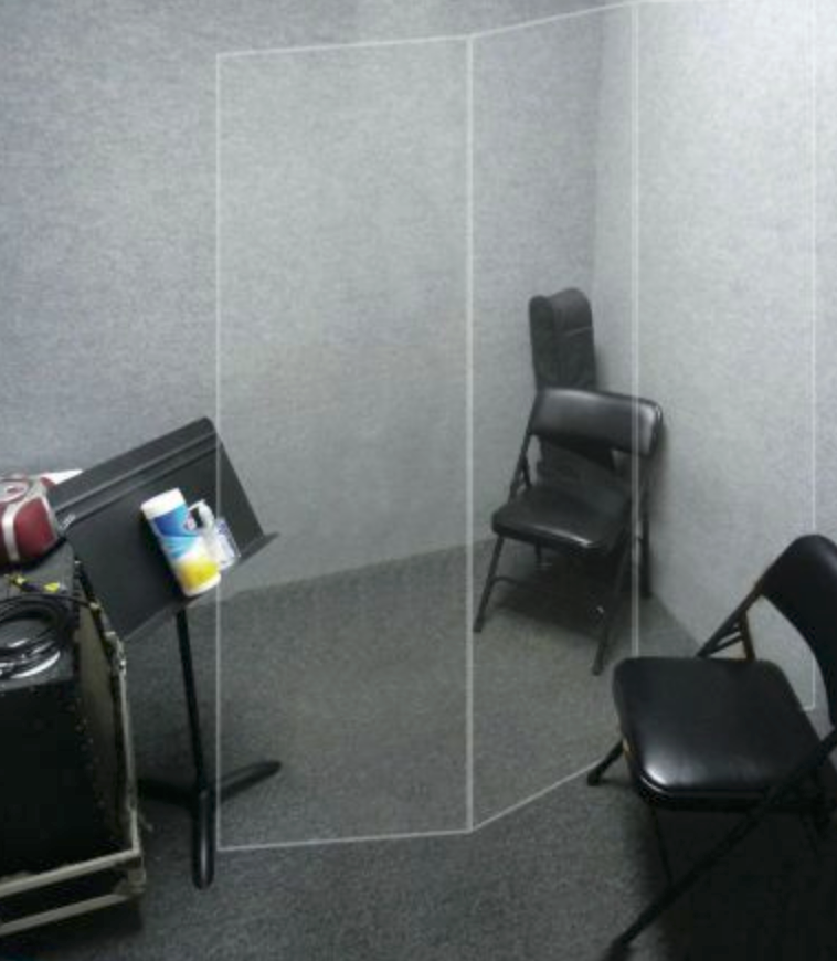 Gibraltar GDS-3 Sound And Virus Shield For Lesson Room 3-panel Clear Divider