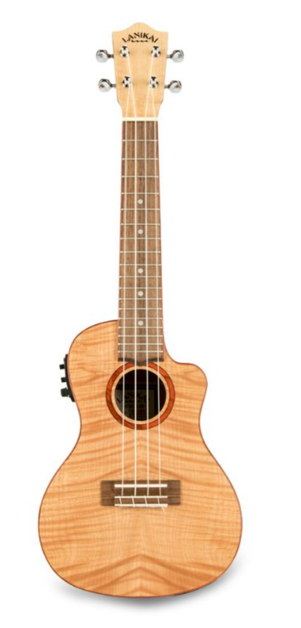 Lanikai & Kohala FM-CEC Flame Maple Concert Acoustic-Electric Ukulele Satin Finish w/Preamp