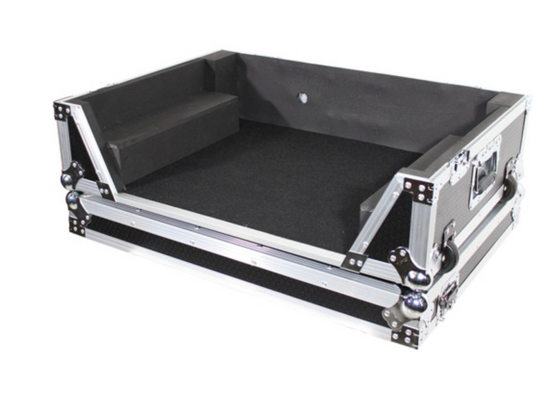 ProX XS-PRIME4 W2U Flight Case avec 2 RU Rackspace et roues pour Denon DJ Prime 4 (noir et argent)