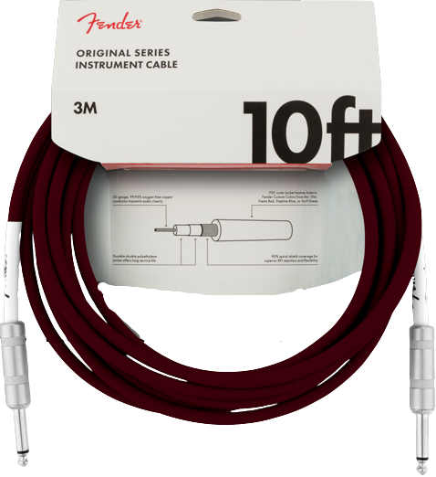 Fender ORIGINAL PVC Instrument Cable (Oxblood) - 10'